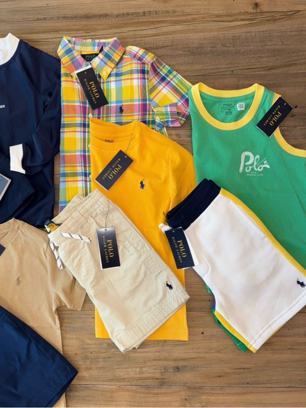 Polo by Ralph Lauren Yellow Short-Sleeve Tee & Green Tank Set